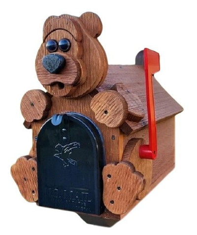 MailboxCOUNTRY BEAR MAILBOX - Amish Handmade Cub BoxbearbearsSaving Shepherd