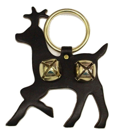 Door ChimeLEATHER REINDEER DOOR CHIME - BUCK with BRASS SLEIGH BELLS - Amish Handmade in USAbellsbuckSaving Shepherd