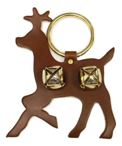 Door ChimeLEATHER REINDEER DOOR CHIME - BUCK with BRASS SLEIGH BELLS - Amish Handmade in USAbellsbuckSaving Shepherd