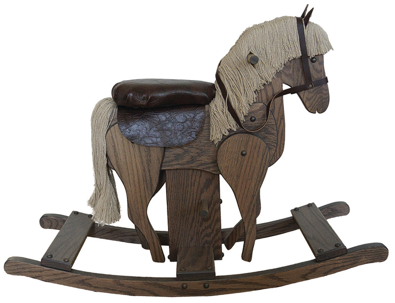 OAK ROCKING HORSE GALLOPING 'CLACKITY'   – Saving  Shepherd