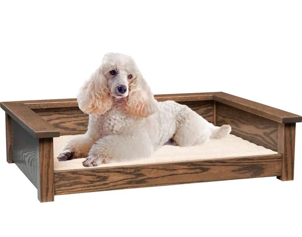 Large wooden clearance dog bed