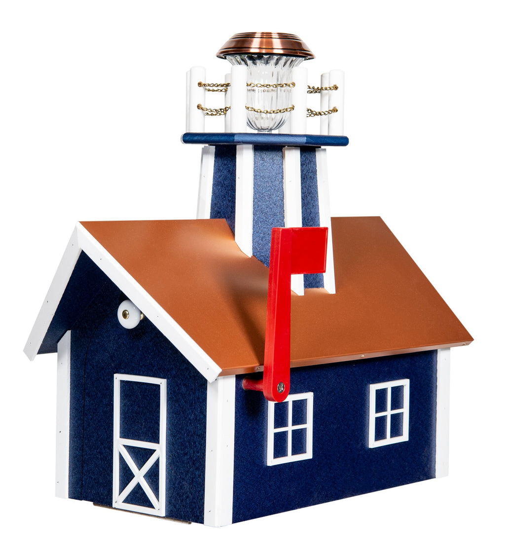 Copper Roof & Solar Lighthouse Mailbox - Custom Colors – Saving Shepherd