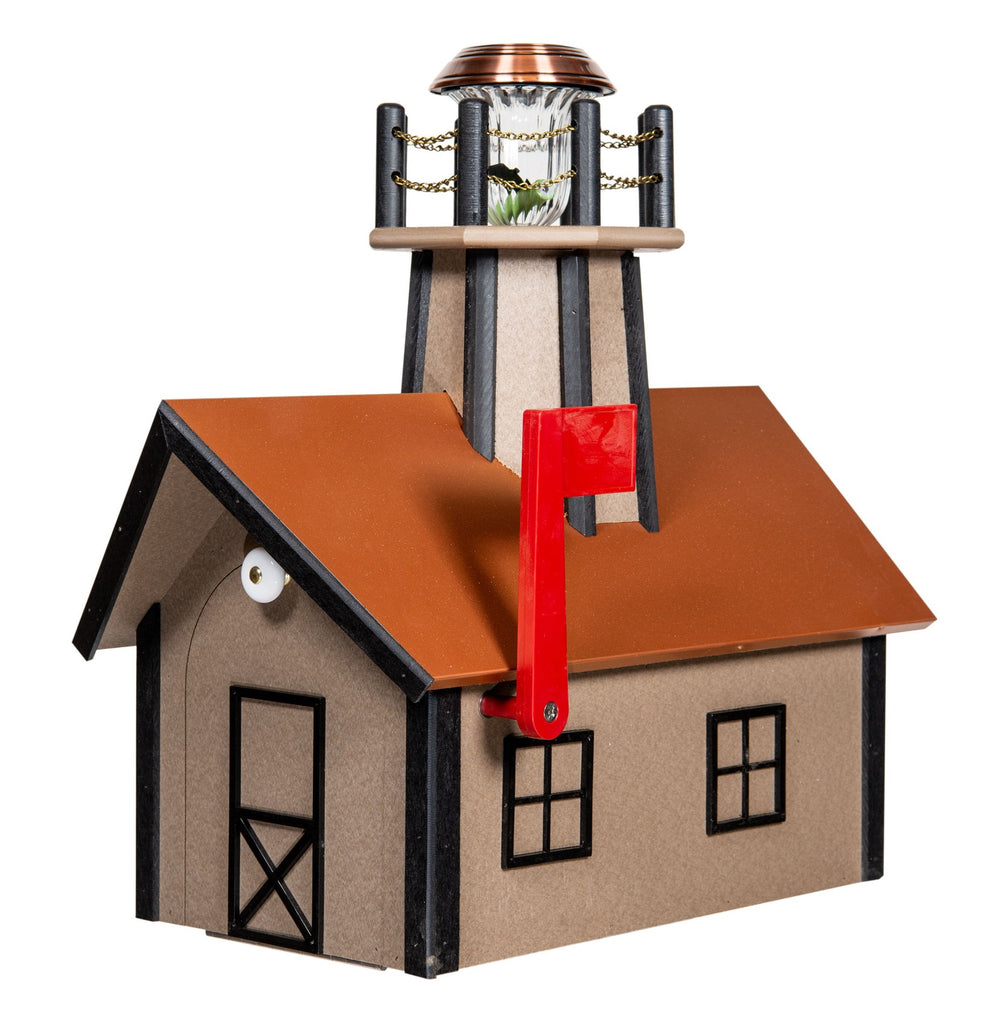 Copper Roof & Solar Lighthouse Mailbox - Custom Colors – Saving Shepherd