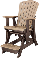 Adirondack ChairADIRONDACK GLIDER CHAIR with FOOTREST - Fan Back All-Season Poly in 6 ColorsAdirondackchairchairsCedar & Tudor BrownSaving Shepherd