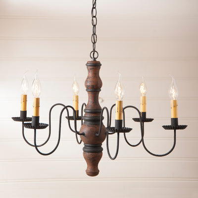 Chandeliers & Ceiling FixturesLARGE "GETTYSBURG" COLONIAL CHANDELIER - 6 Heavily Distressed Farmhouse Finishesceiling lightceiling light fixtureSaving Shepherd