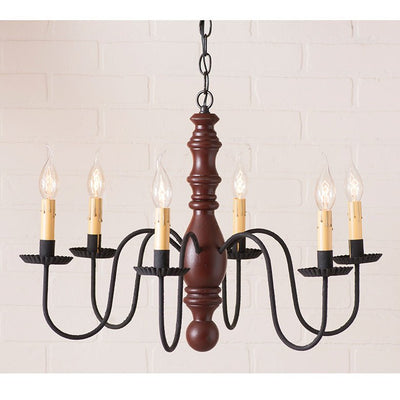 Chandeliers & Ceiling Fixtures6-Arm MANASSAS Wood Chandelier MADE in the USA STURBRIDGE FINISHESchandelierchandeliersSaving Shepherd