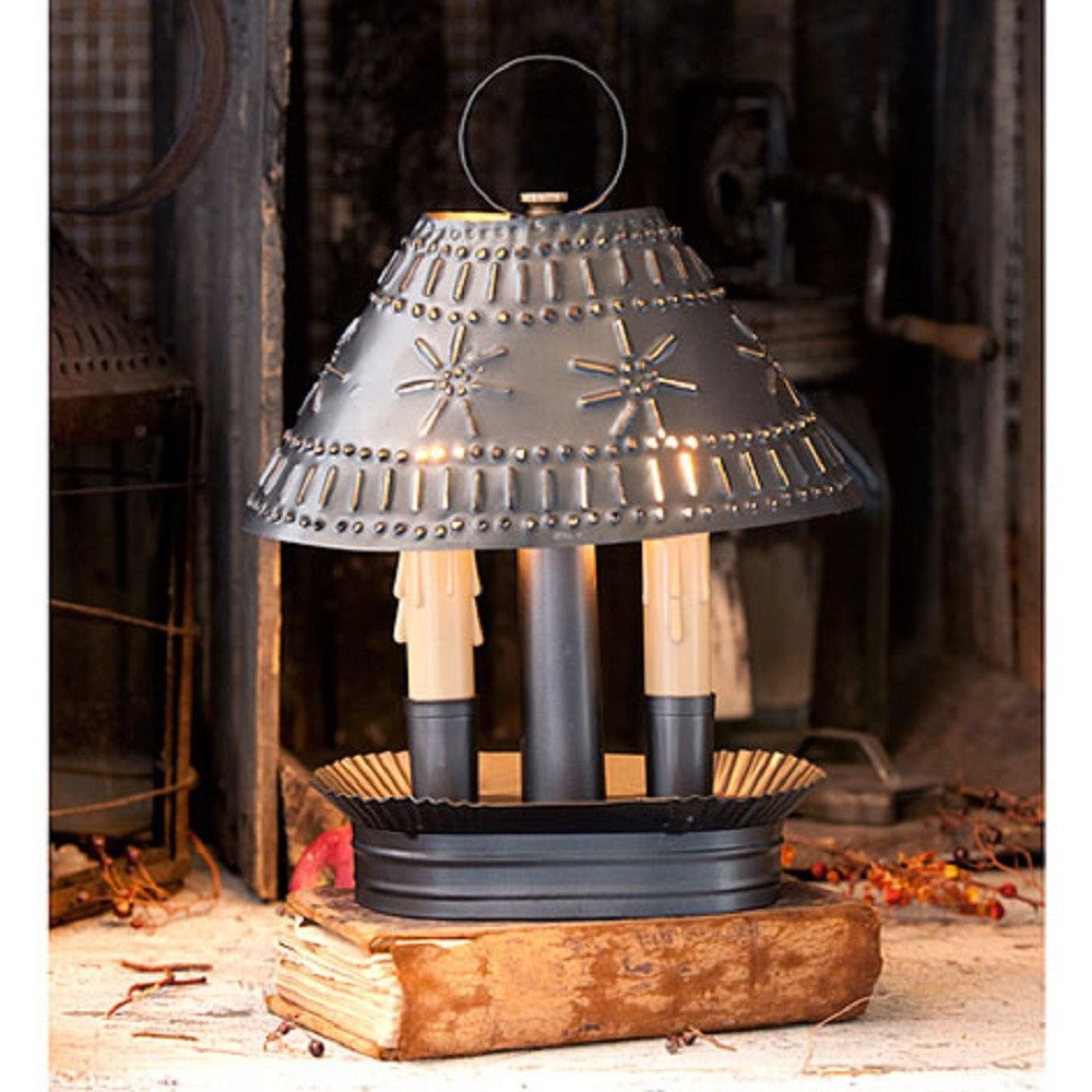 Colonial Pierced Tin Accent Light in Smokey Black Finish – Saving Shepherd