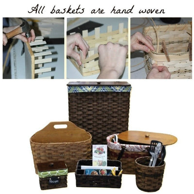 BasketSILVERWARE & NAPKIN HOLDER - Hand Woven Table Picnic BasketAmishbasketSaving Shepherd